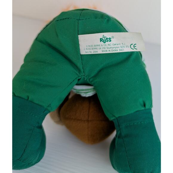 Vintage Russ Leprechaun Troll Doll w/Tag 8" Orange Hair Pot Of Gold St Patricks - Picture 5 of 6